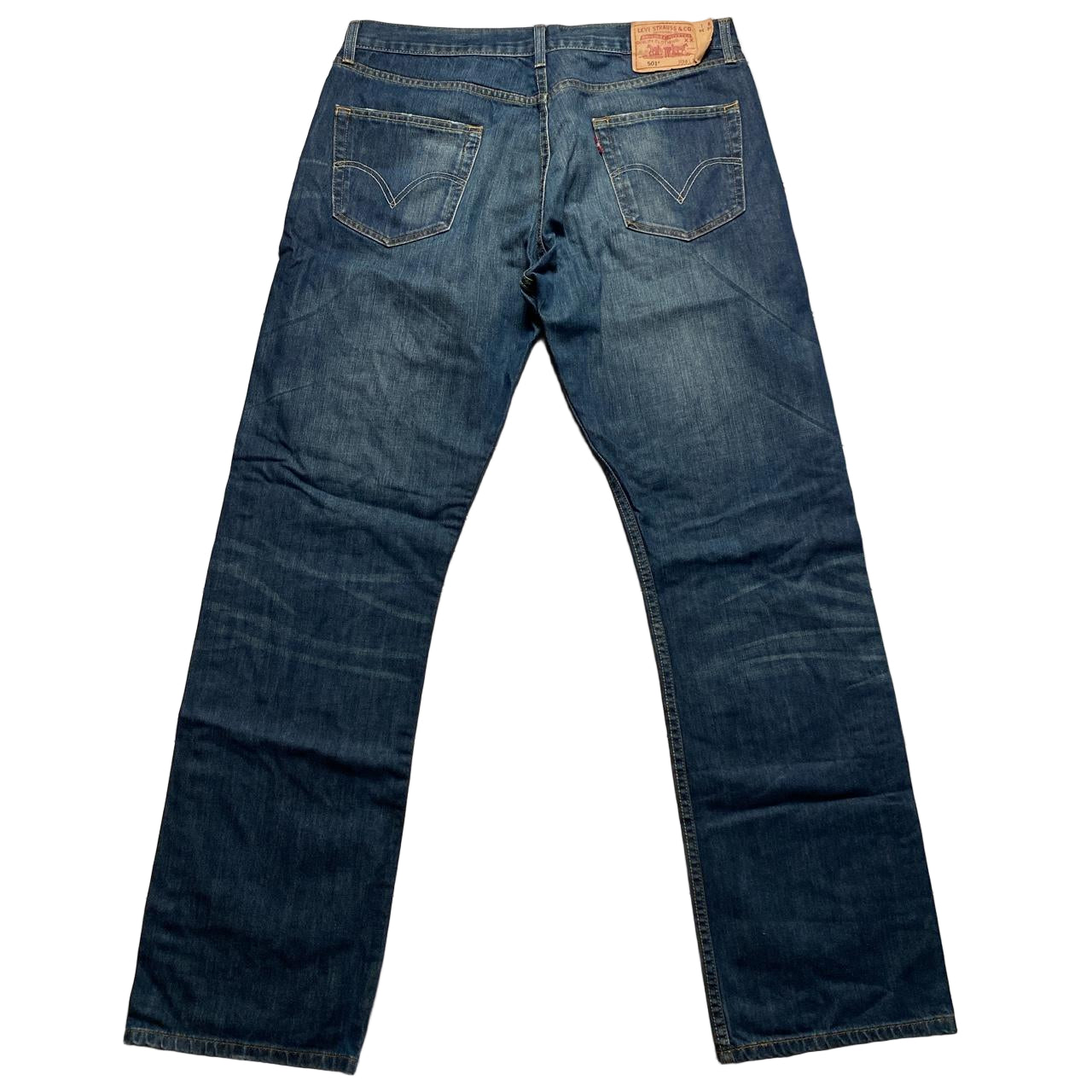 Levis 501 Baggy Navy Stonewash Jeans (36W)