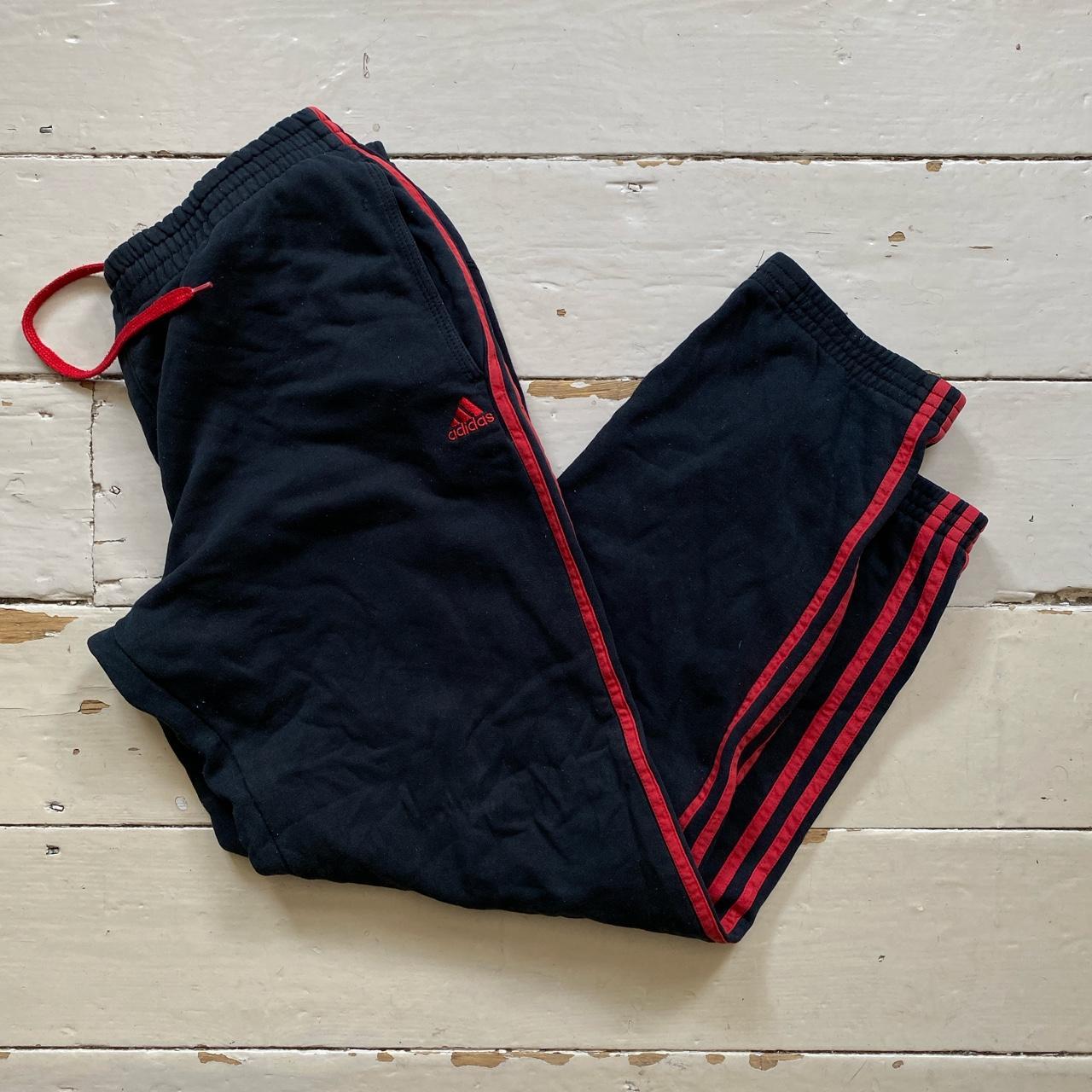 Adidas Performance Essentials Black and Red Joggers