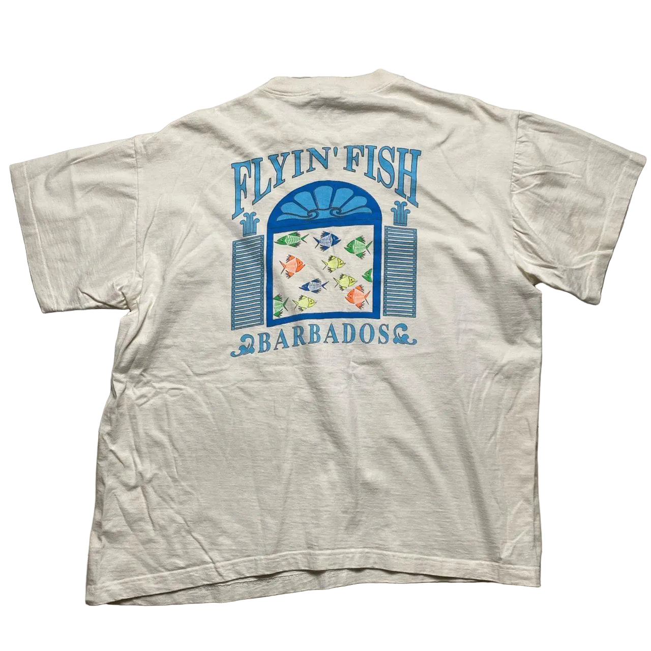 Flyin Fish Barbados Vintage T Shirt (L)