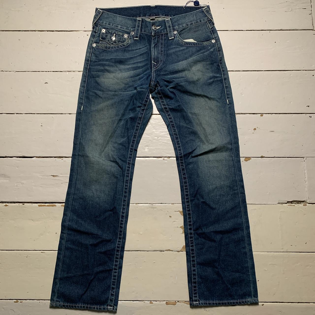 True Religion Straight Stitch Blue Jeans
