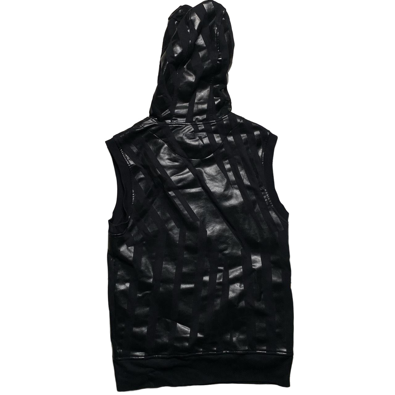 Diesel Black Label Faux Leather Gillet Hoodie (L)