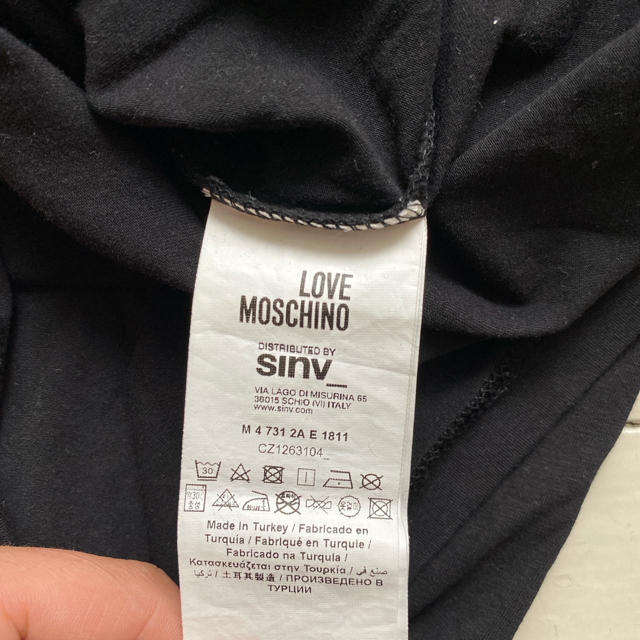 Love Moschino Black and Red T Shirt
