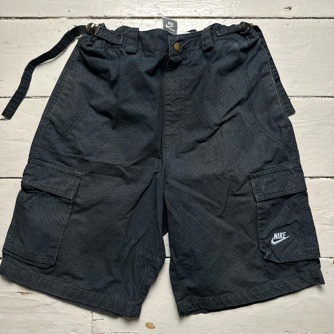 Nike Cargo Combat Shorts Black and White