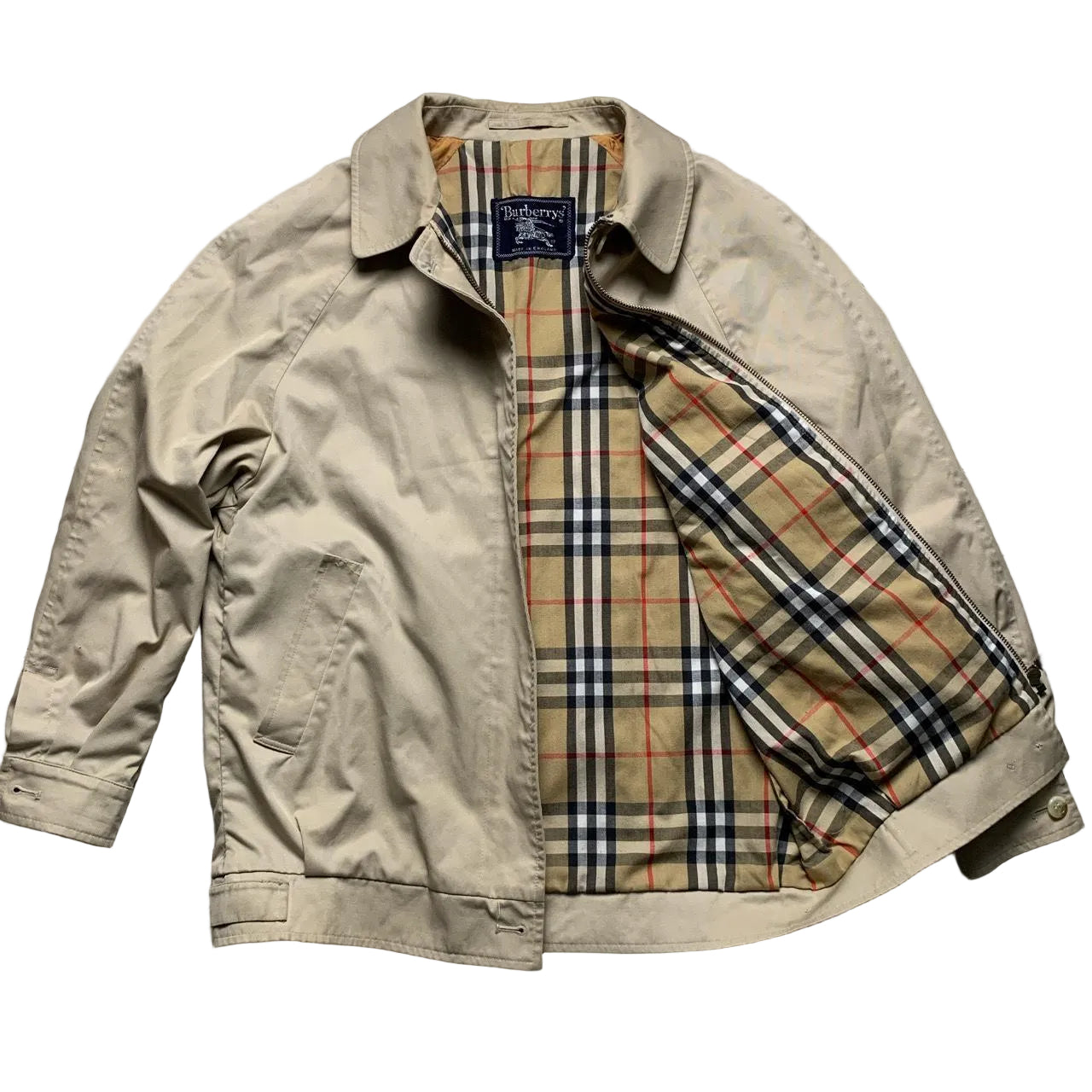 Burberry Burberrys Vintage Cream Bomber Jacket (XS)