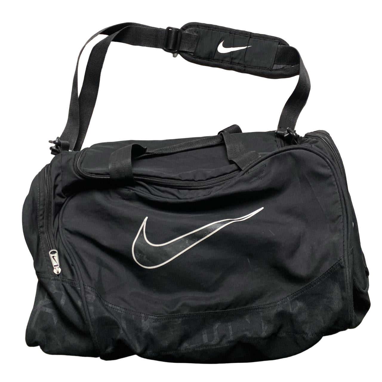 Nike Swoosh Black and White Duffel Bag