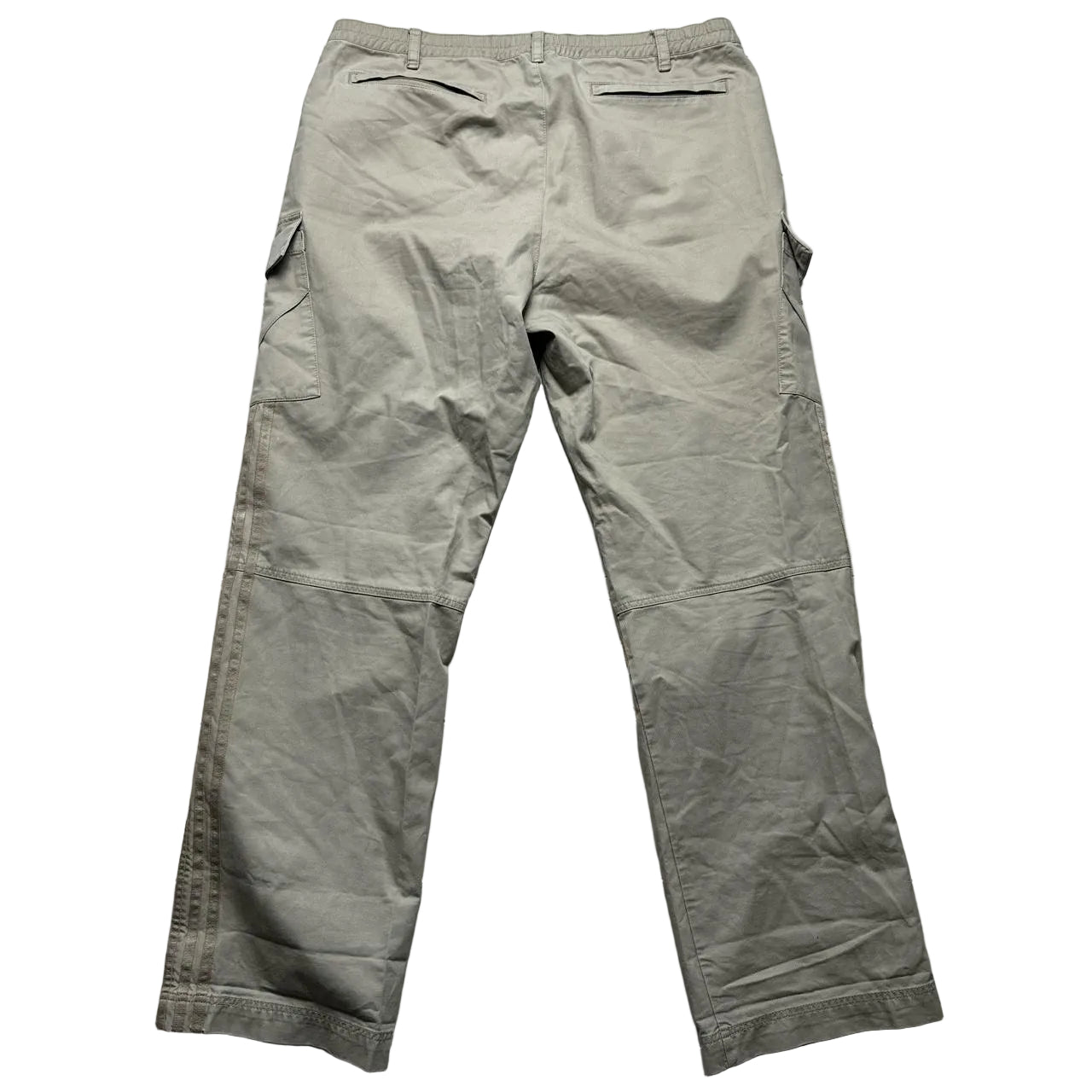 Adidas Baggy Cream Cargo Combat Parachute Trousers (XL)