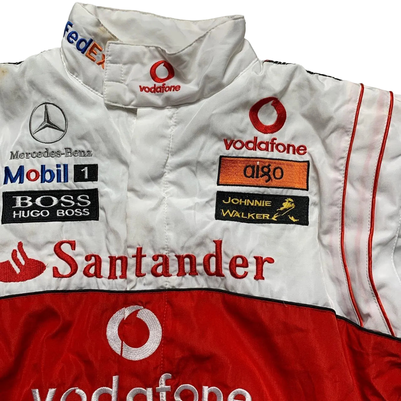 Mercedes Benz Mclaren Vodafone Formula 1 Varsity Baseball Jacket (S)