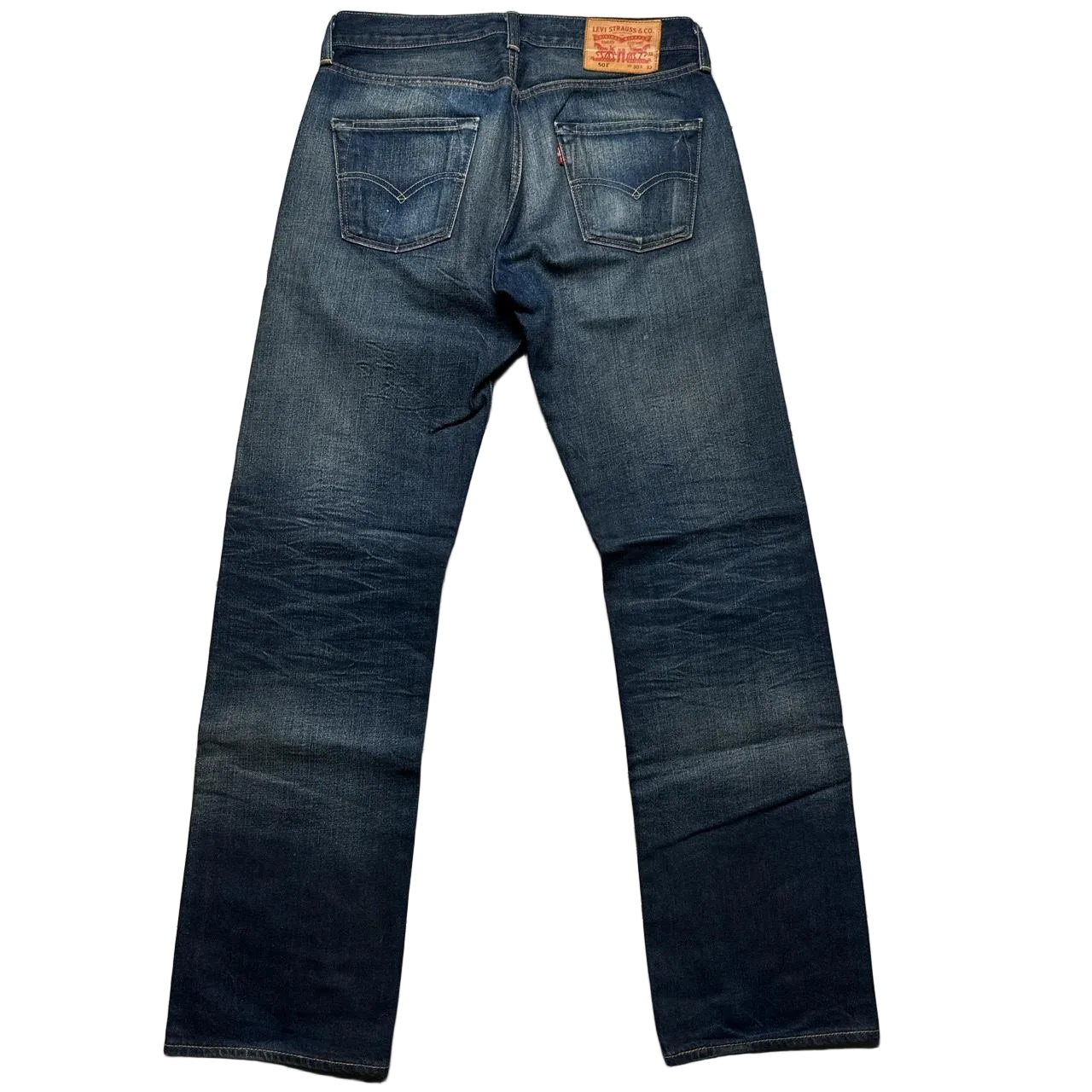 Levis 501 Baggy Vintage Stonewashed Navy Jeans (30W)