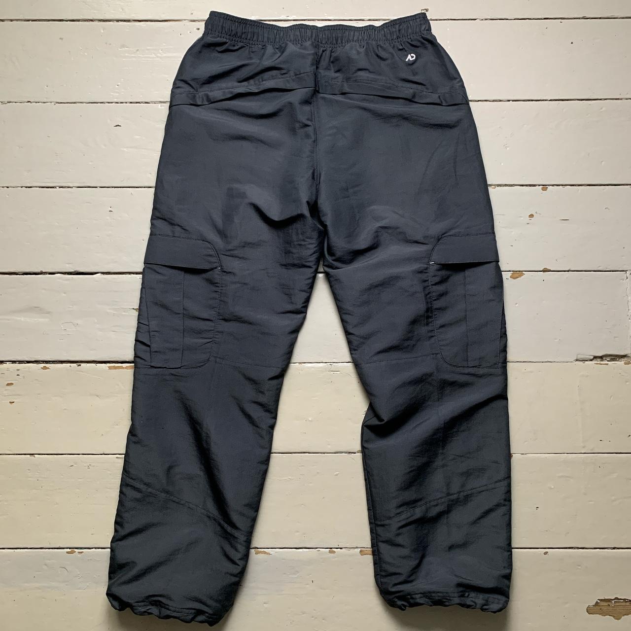 Nike Athletic Department Vintage Shell Cargo Track Pant Baggy Bottoms Grey and Black