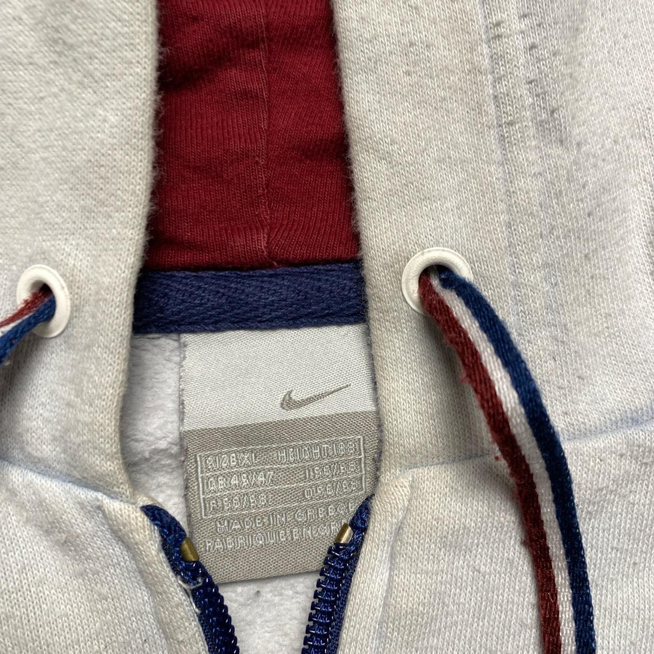 Nike USA Vintage Y2K Light Baby Blue and Navy Hoodie