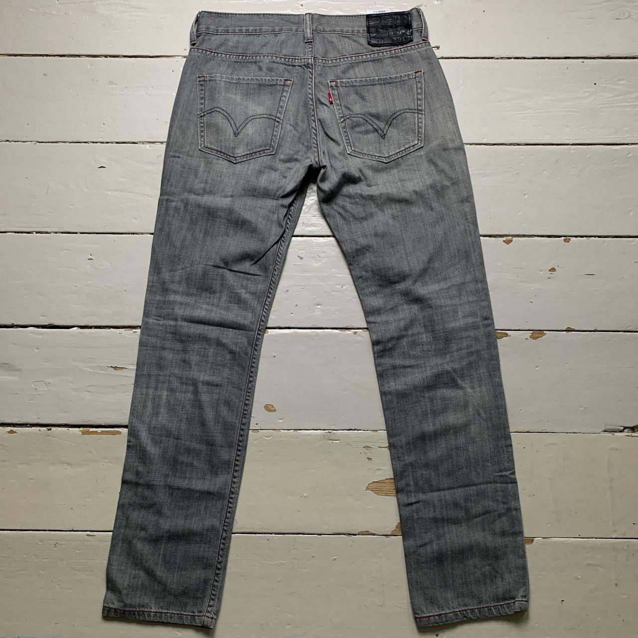 Levis 511 Grey Red Stitch Jeans