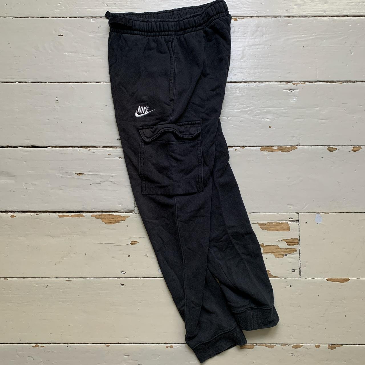 Nike Swoosh Cargo Joggers Black and White