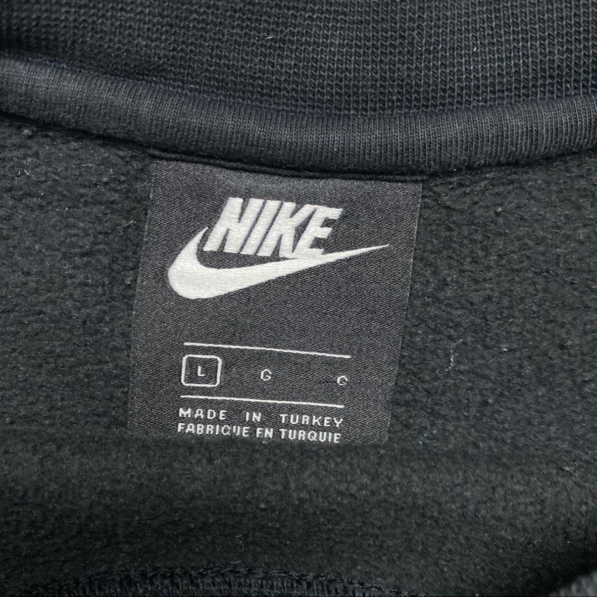Nike Big Swoosh Black and White Jumper (L)