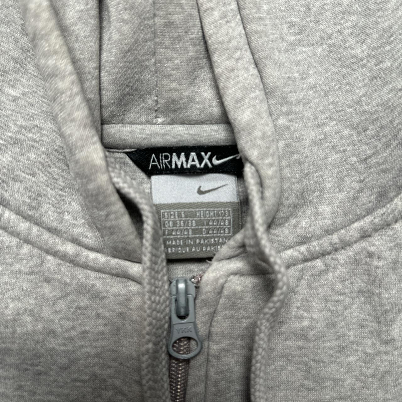 Nike Air Max Vintage Grey and White Swoosh Hoodie (S)