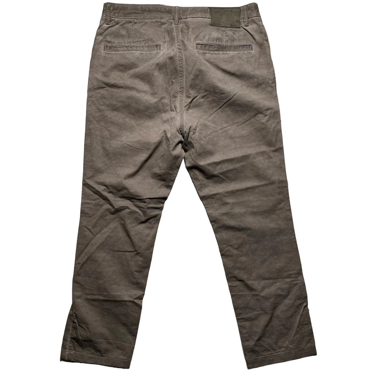 All Saints Fort Low Crotch Tapered Khaki Brown Cargo Chino Trousers (32W)