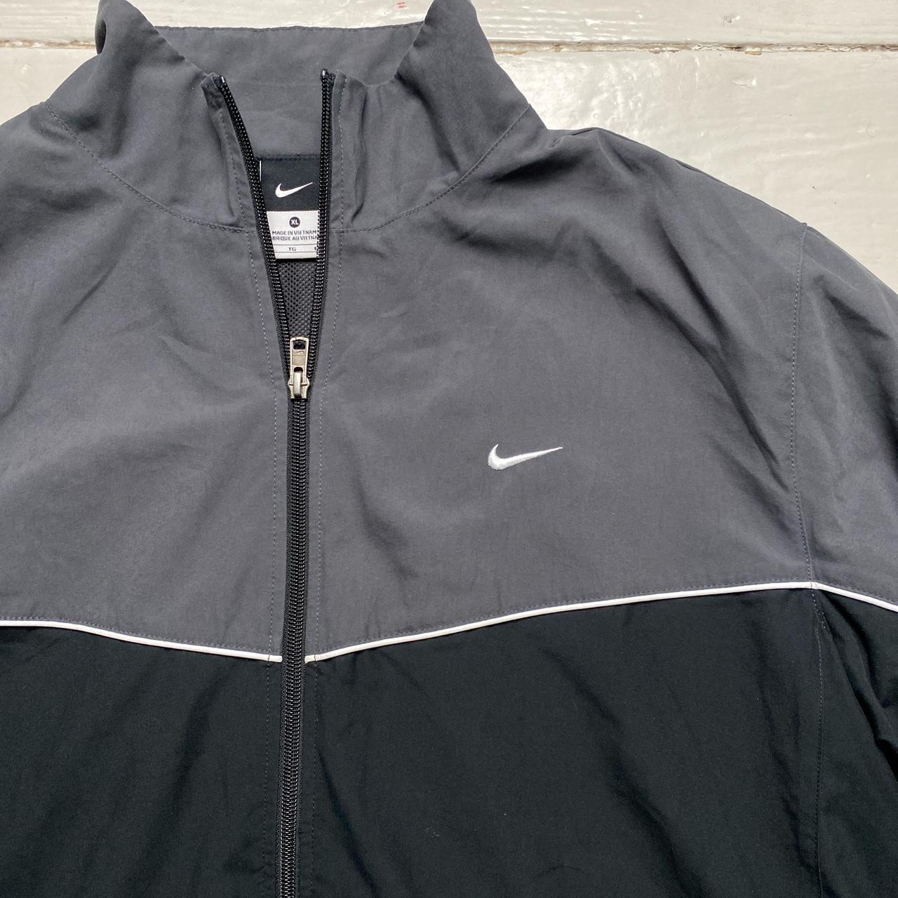 Nike Swoosh Shell Windbreaker Tracksuit Jacket Black and Grey