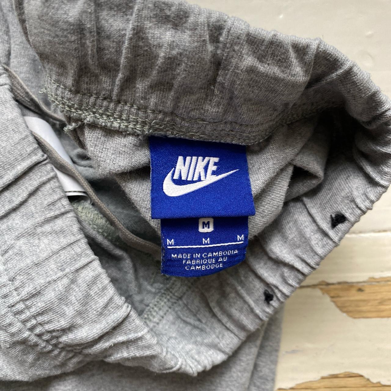 Nike Swoosh Grey and White Jogger Cotton Shorts