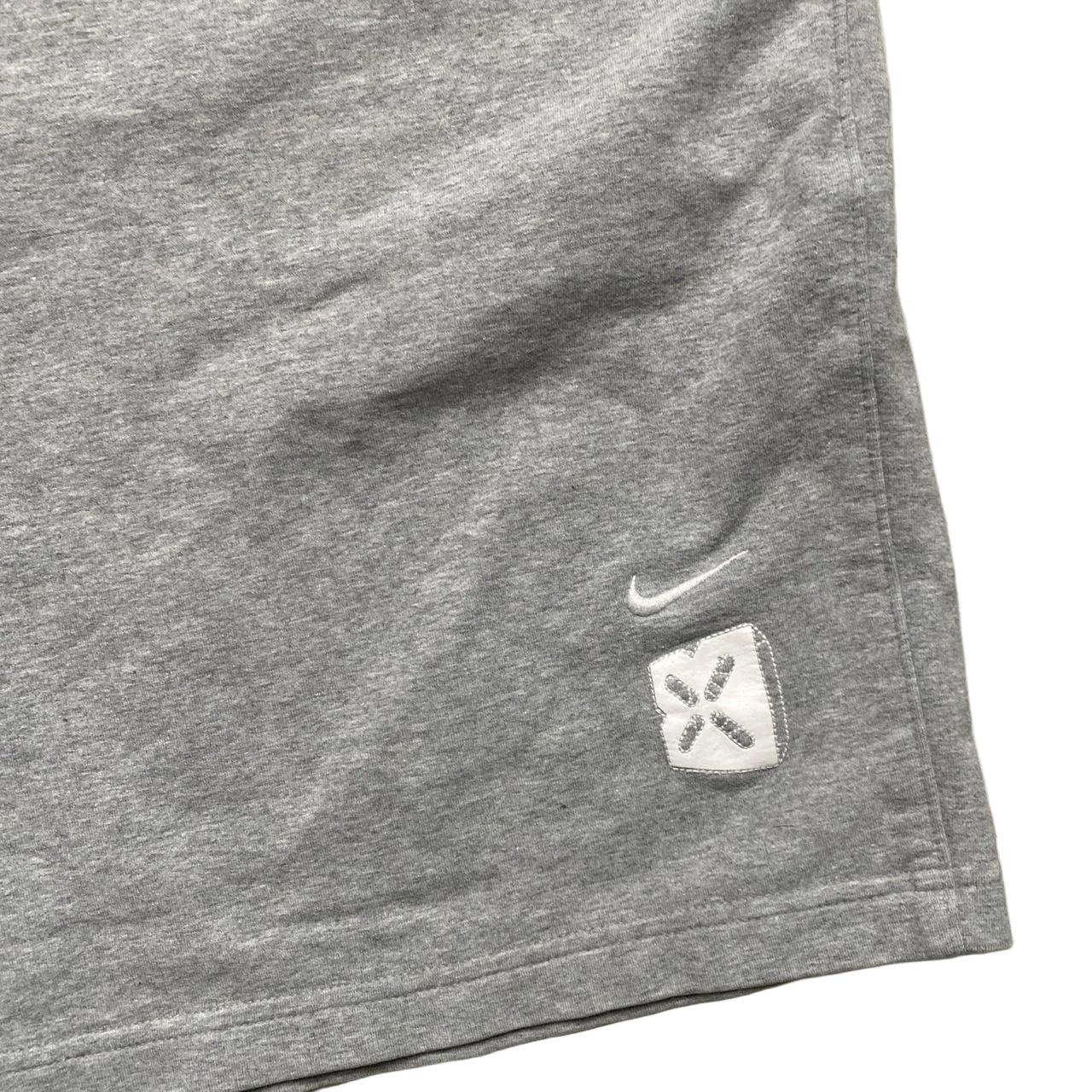 Nike Swoosh Grey and White Vintage Shorts (XL)