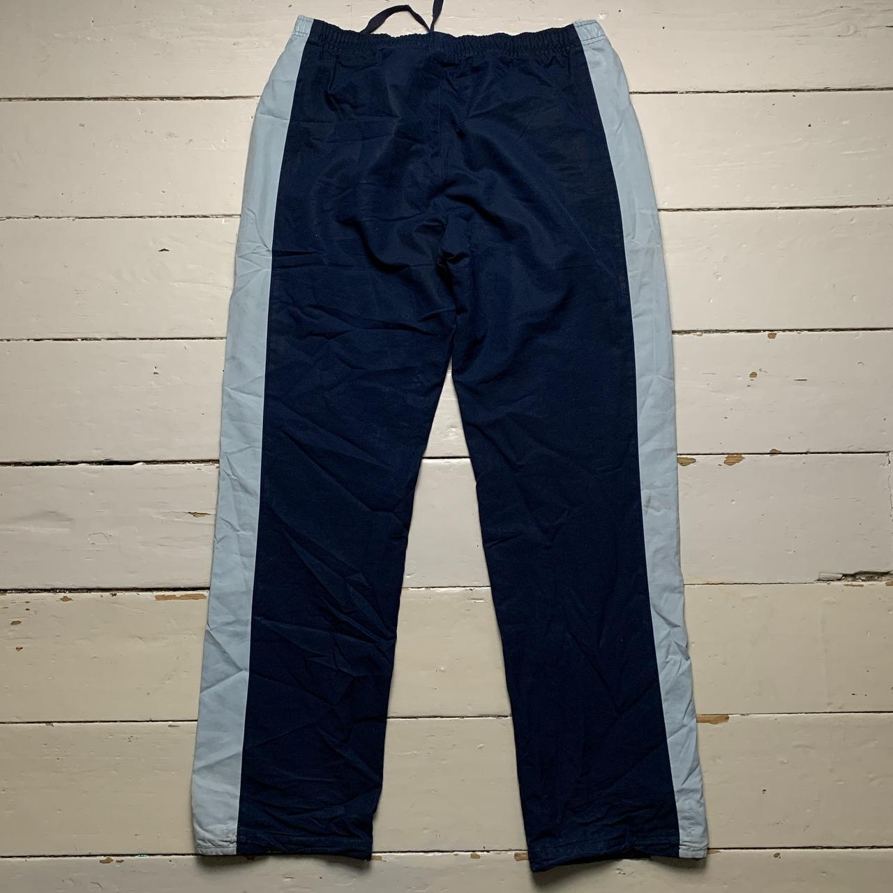 Nike Swoosh Vintage Baggy Shell Track Pant Bottoms Navy and Baby Blue
