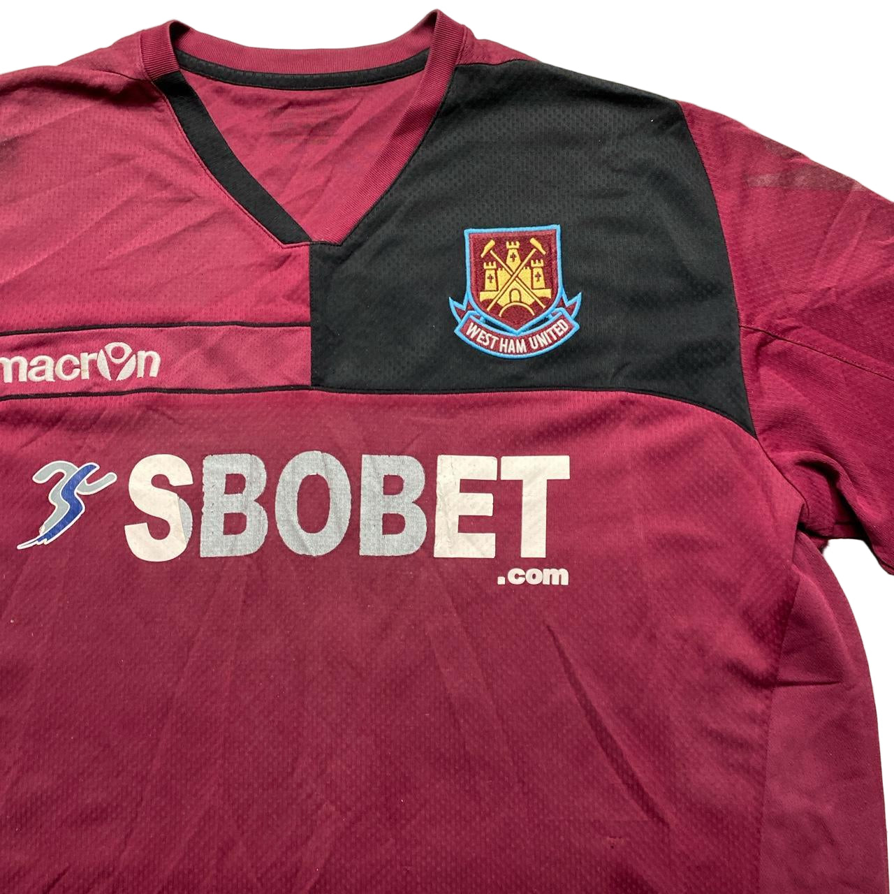 West Ham United Vintage Macron Training T Shirt Jersey (3XL)