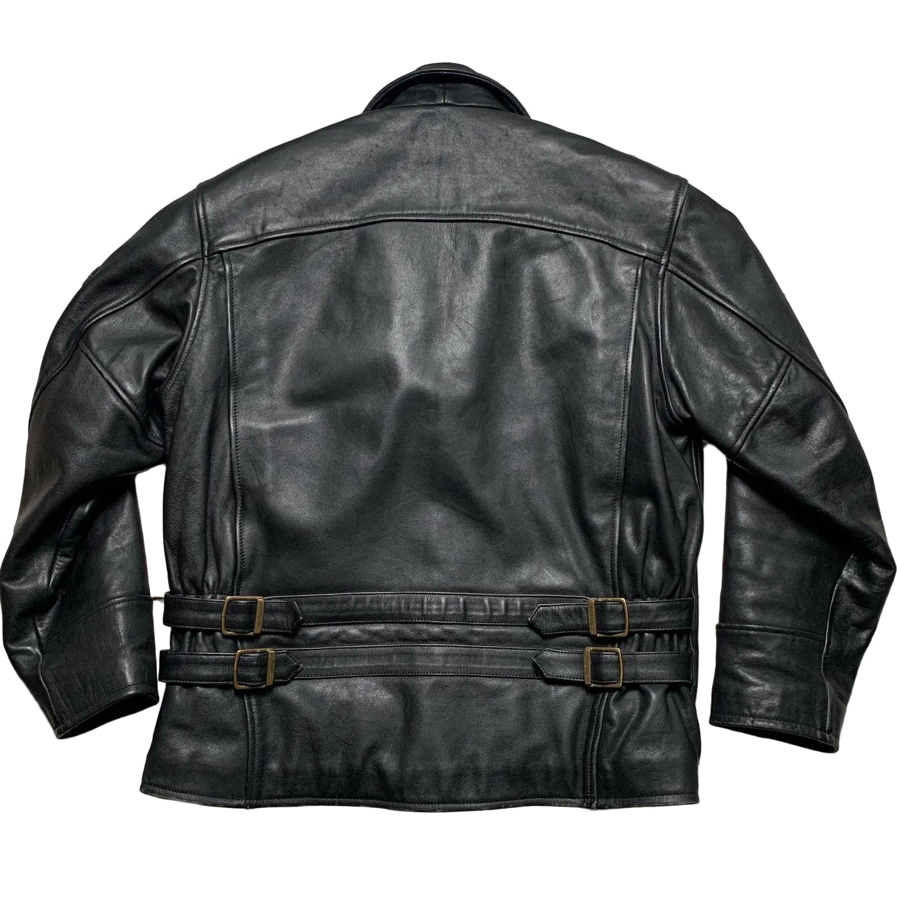 Harley Davidson Vintage Leather Black Motorcycle Jacket (L)