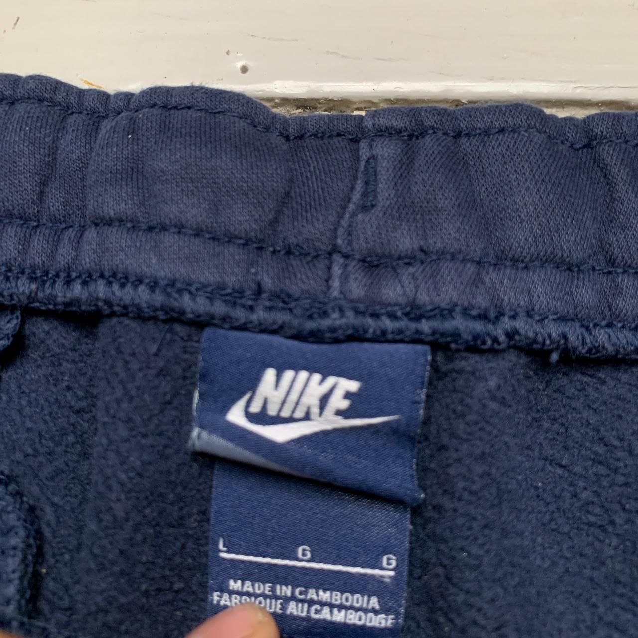 Nike Club Contrast Stitch Navy and White Joggers