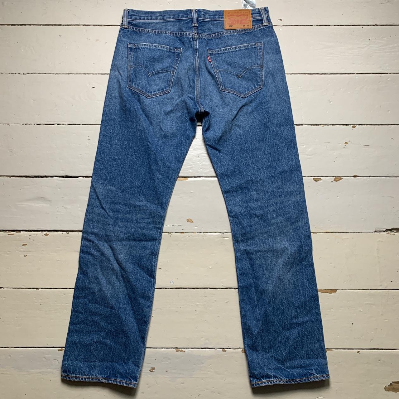 Levis 501 Navy Stonewashed Jeans