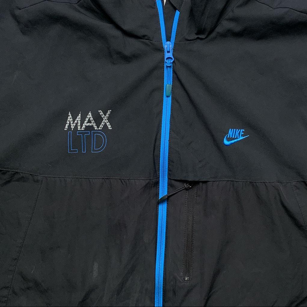 Nike Air Max LTD Black and Blue Shell Tracksuit Jacket (XL)