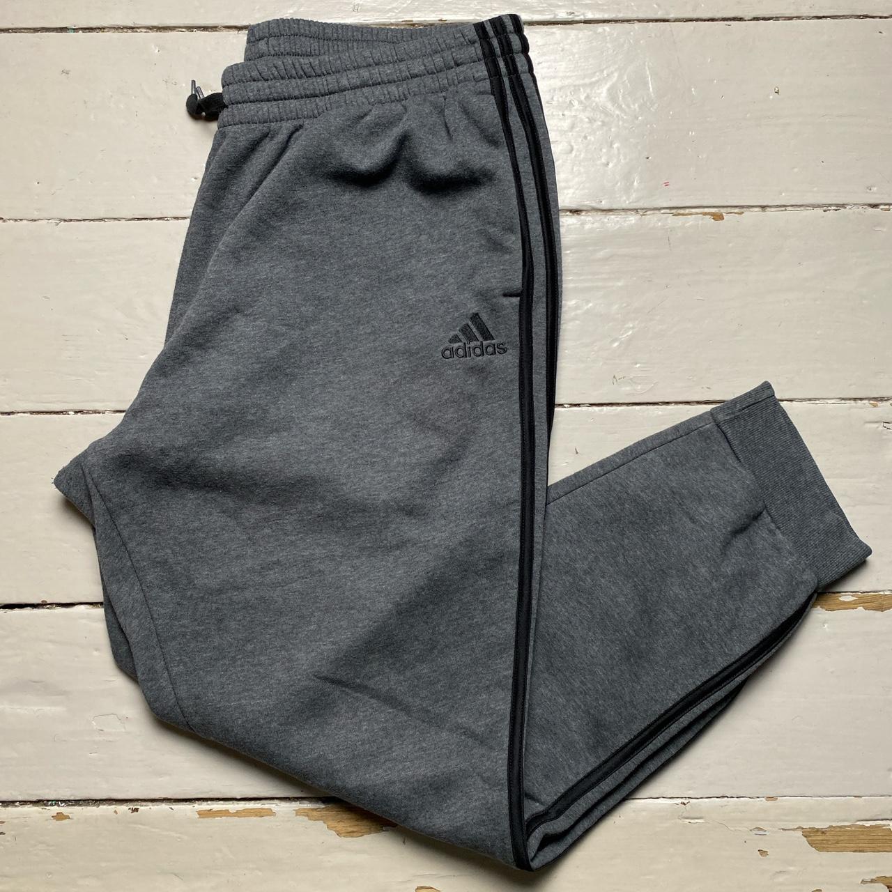 Adidas Performance Essentials Grey and Black Baggy Joggers