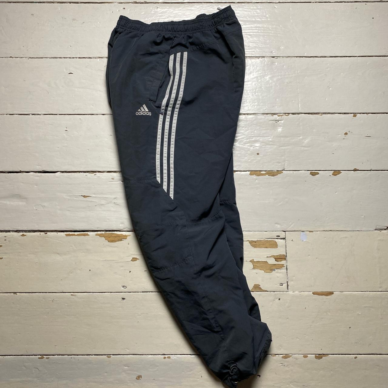 Adidas Grey Shell Baggy Track Pant Bottoms