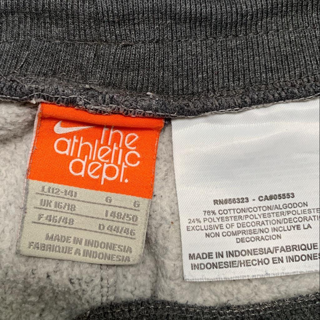 Nike Vintage Swoosh Athletic Department Baggy Joggers Grey and White (L)