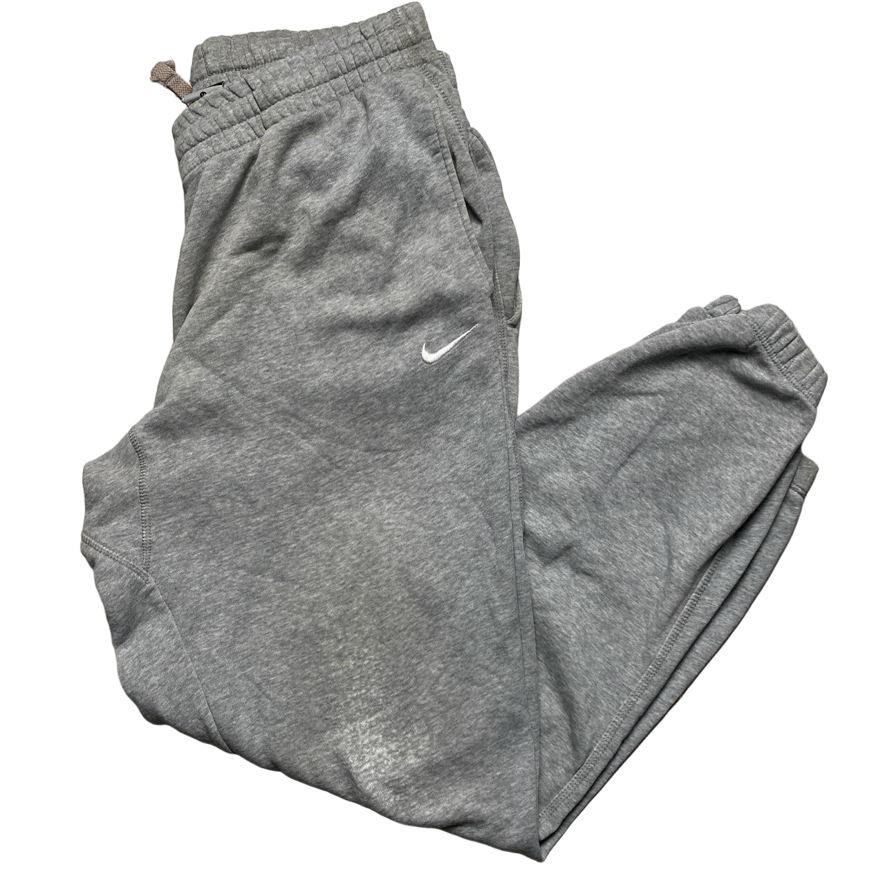 Nike Swoosh Grey and White Baggy Joggers (M)