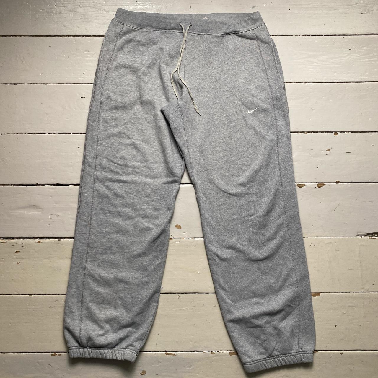 Nike Vintage Baggy Grey and White Swoosh Joggers