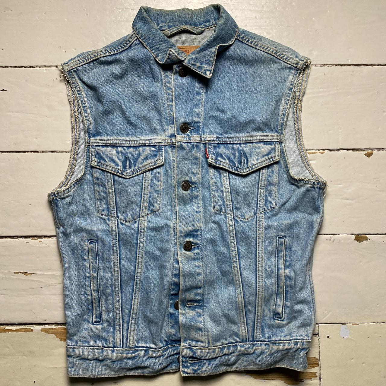 Levi's sleeveless denim jacket mens sale