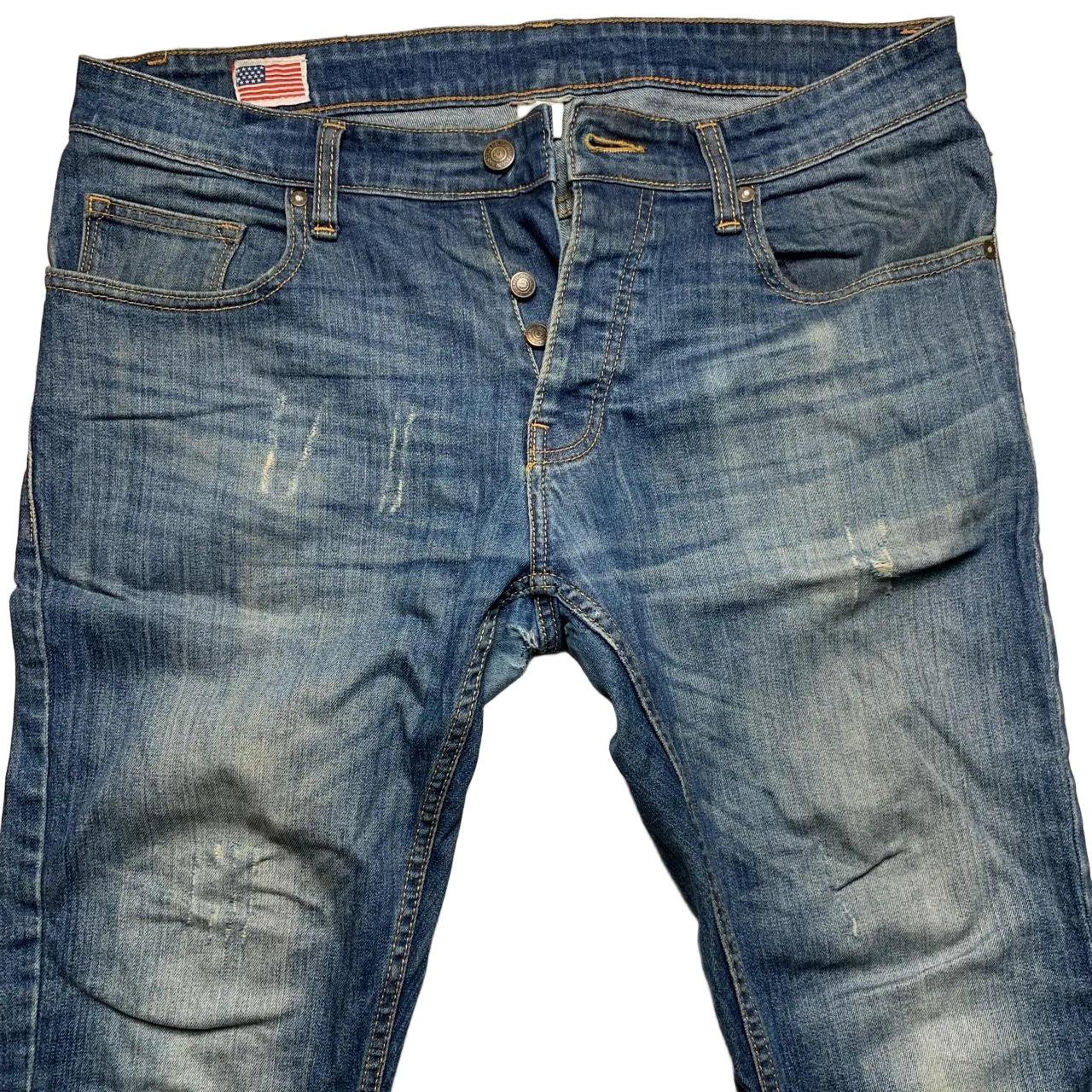True Religion Blue Jeans Small Red Horseshoe