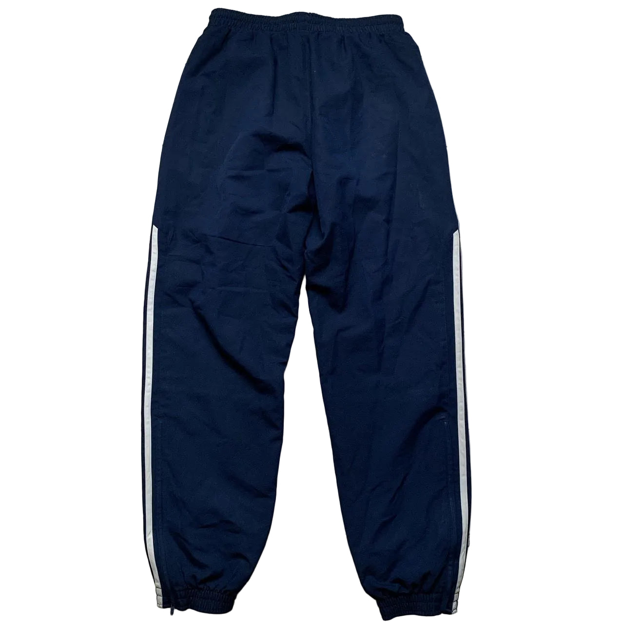 Adidas Navy and White Shell Trackpant Bottoms (S)