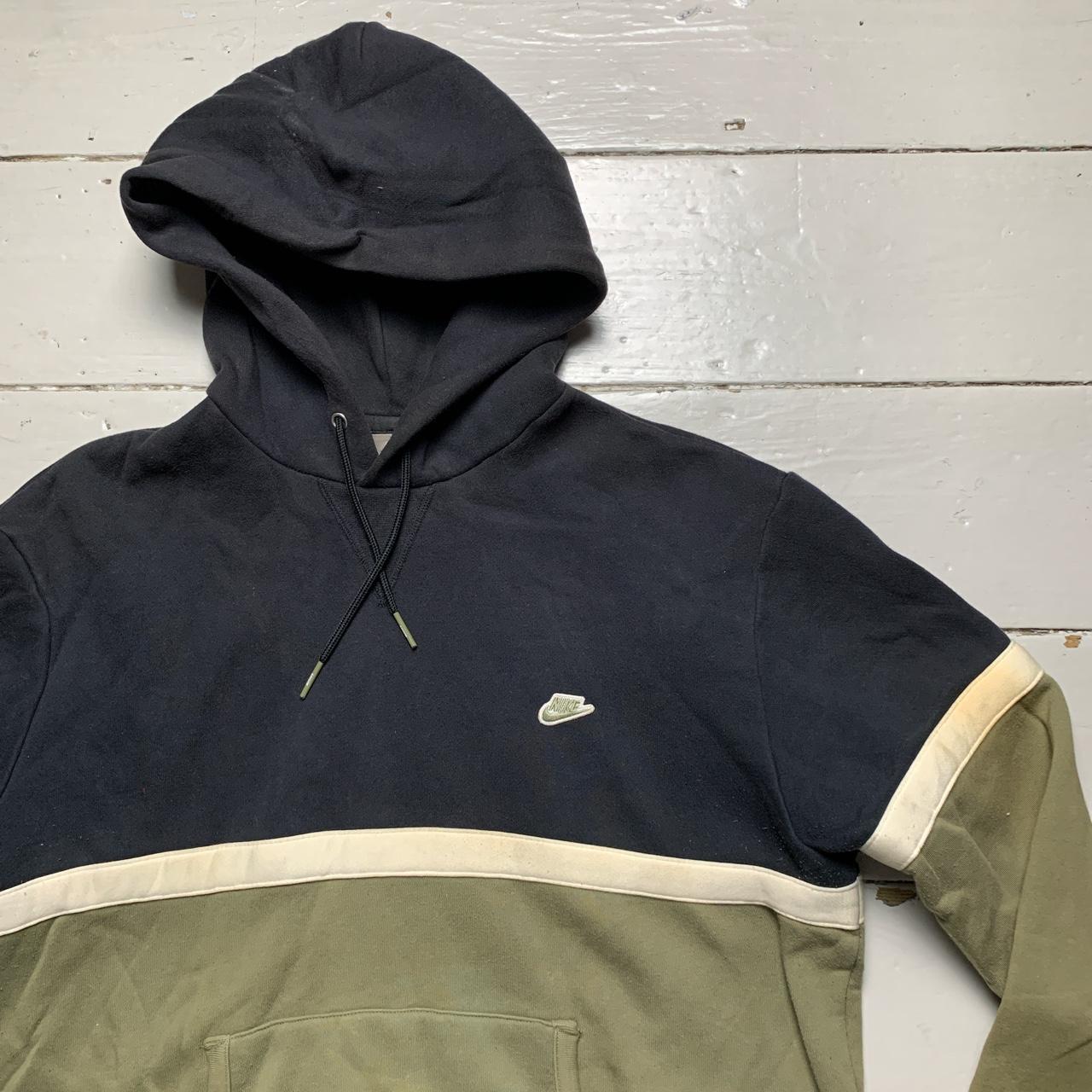 Nike Swoosh Khaki Cream and Black Hoodie