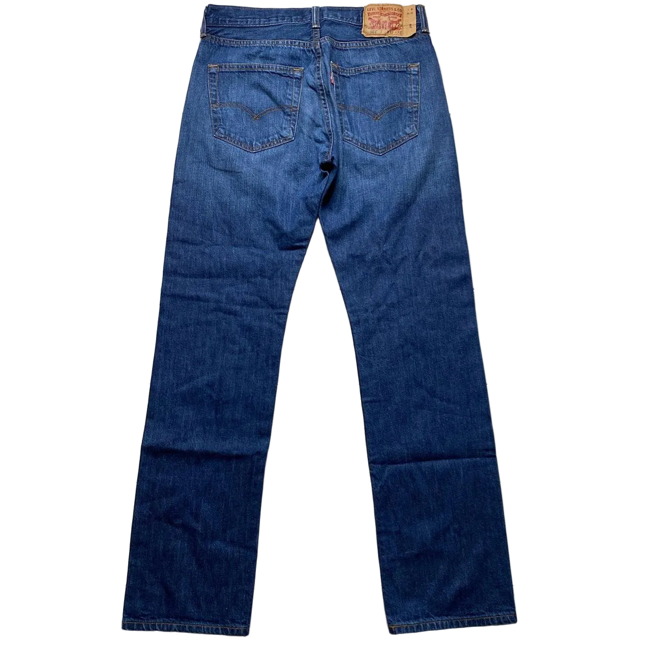 Levis 501 Navy Baggy Jeans (32W)