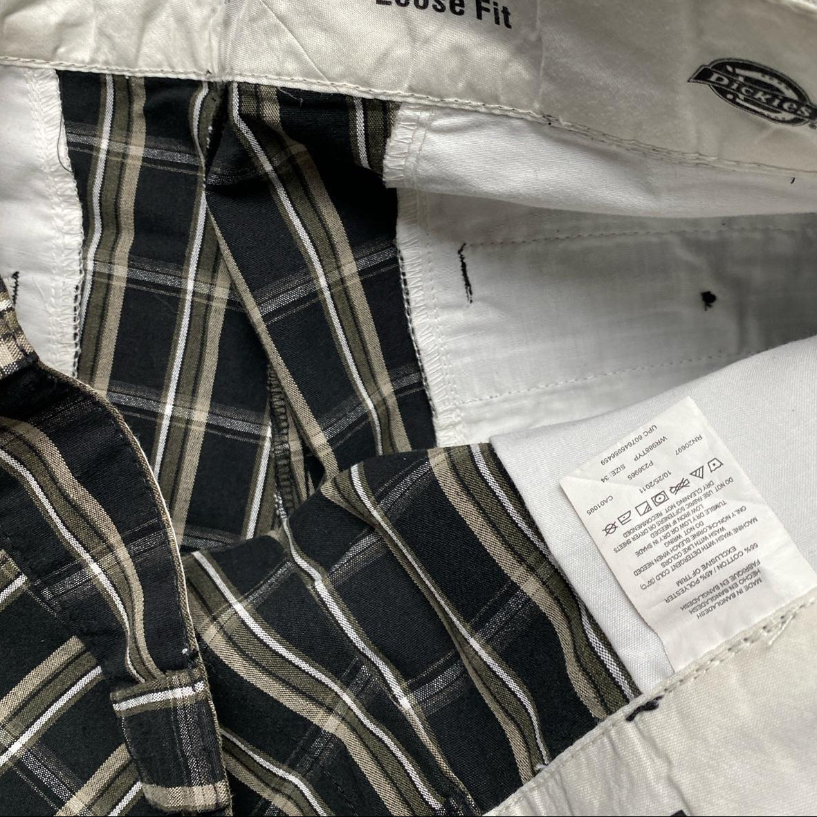 Dickies Checked Cargo Shorts (34W)