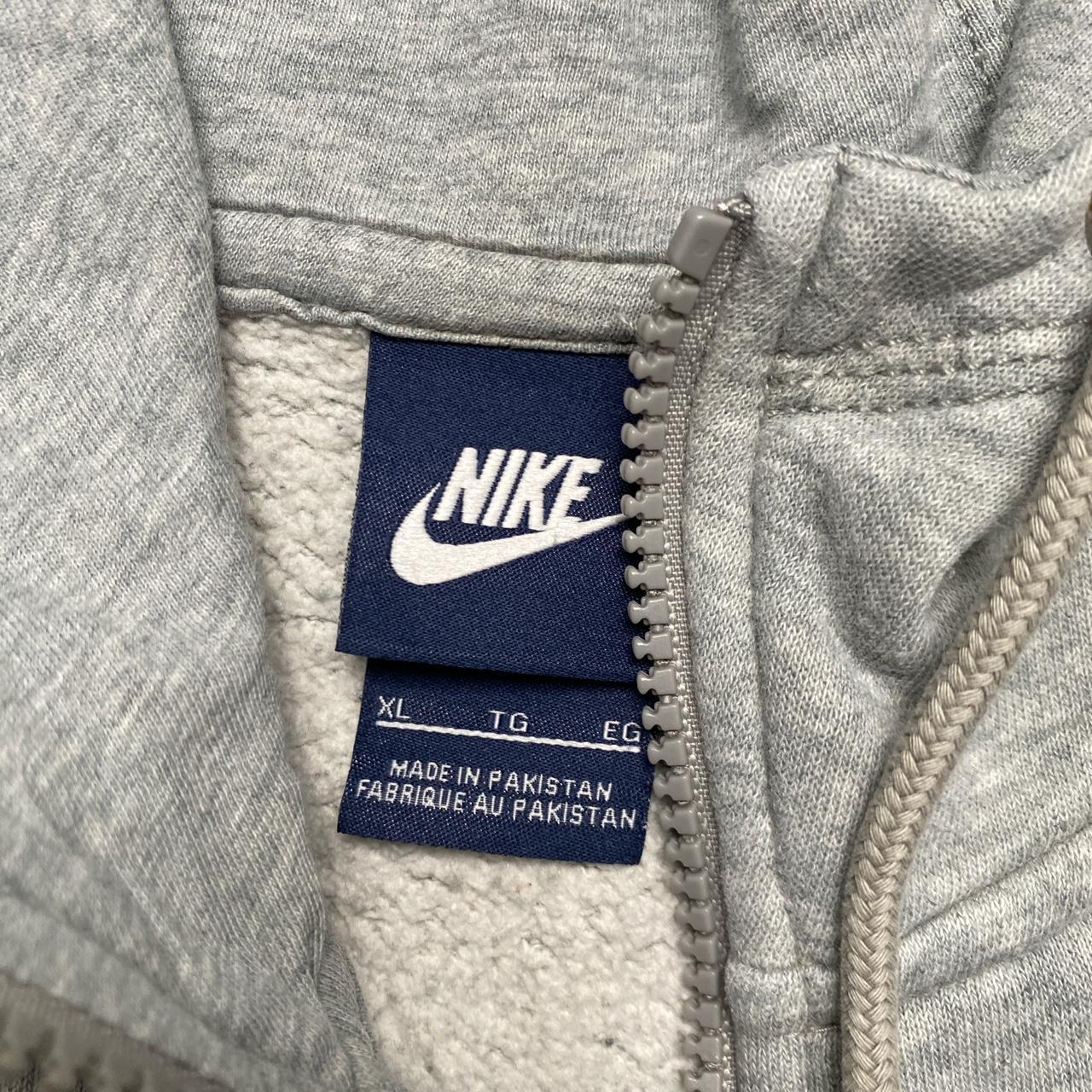 Nike Swoosh Grey and White Hoodie (XL)