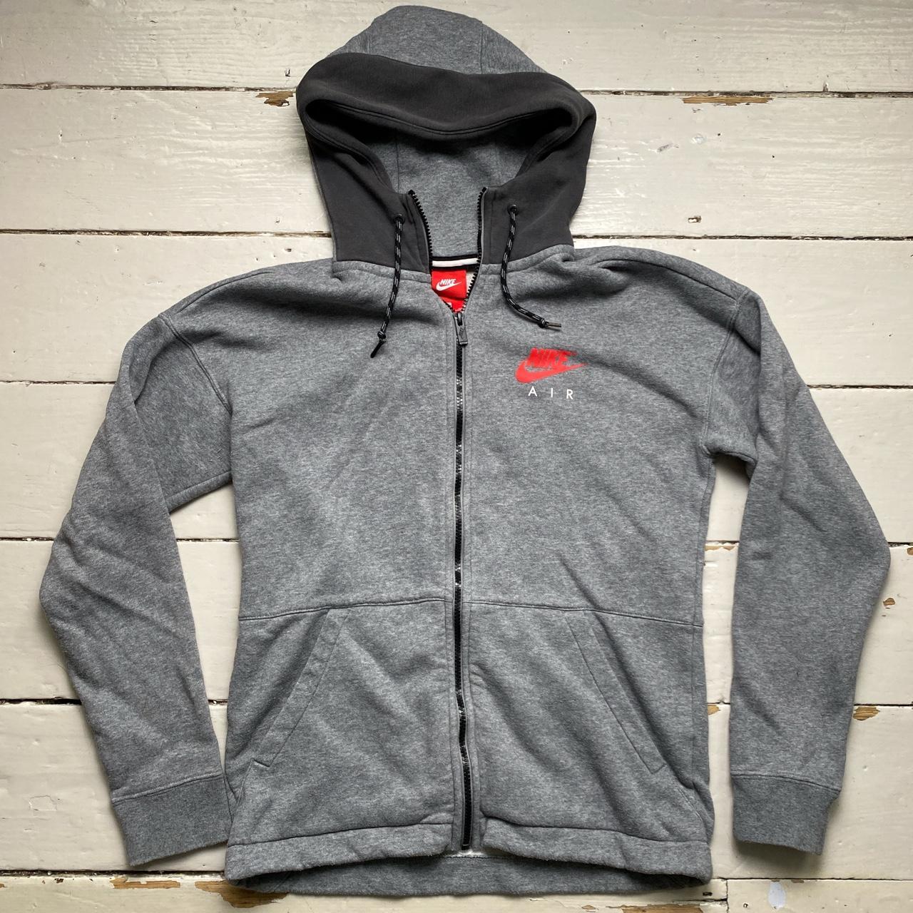 Nike Air Grey and Red Hoodie