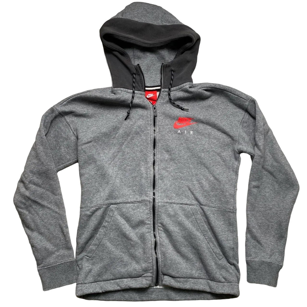 Nike Air Grey and Red Hoodie (S)