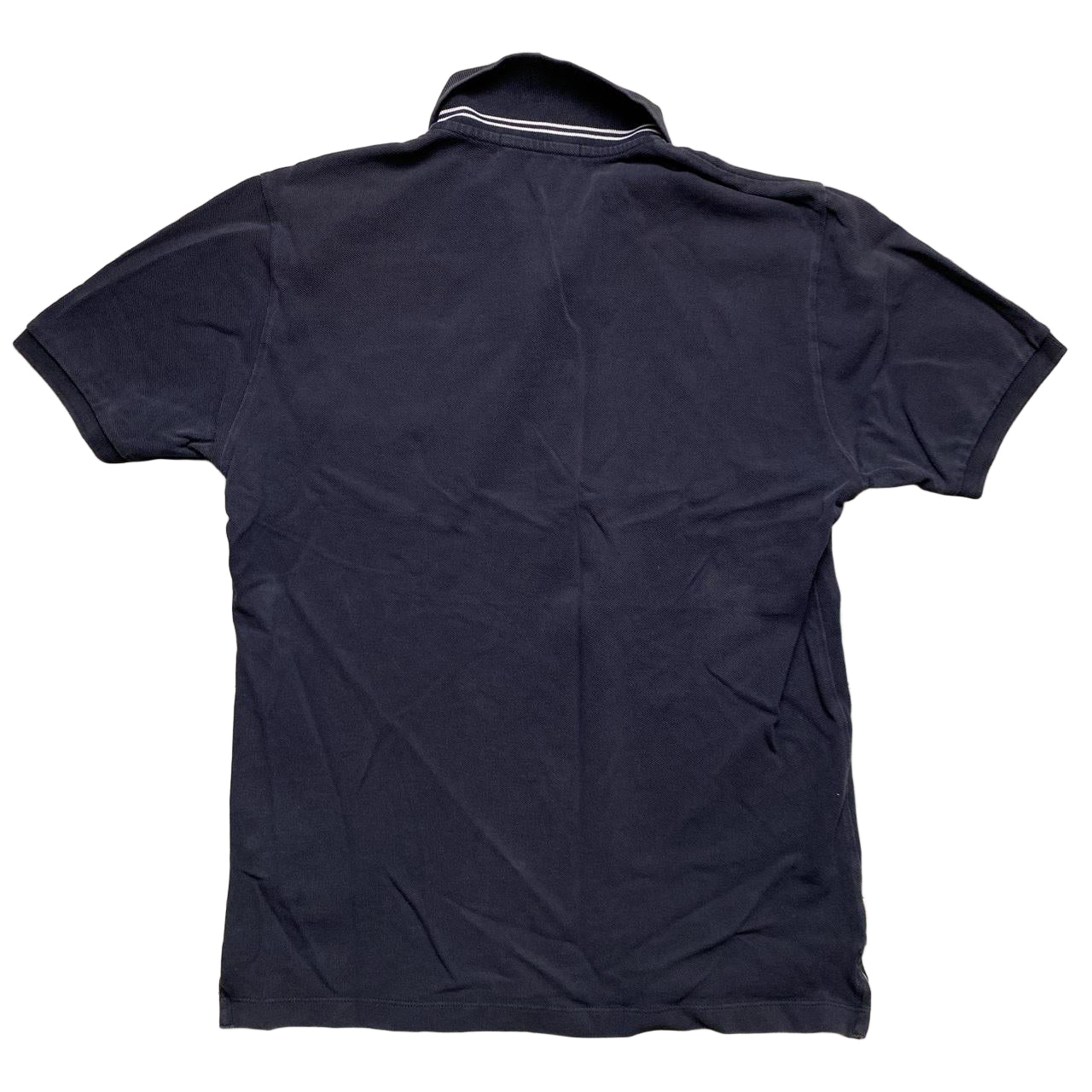 Stone Island Navy and White Polo Shirt (S)