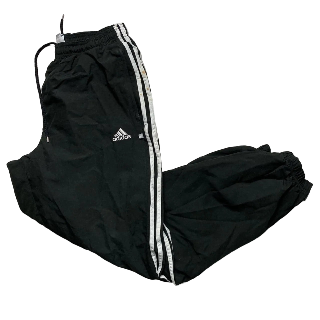 Adidas Black and White Shell Trackpant Bottoms (32W)