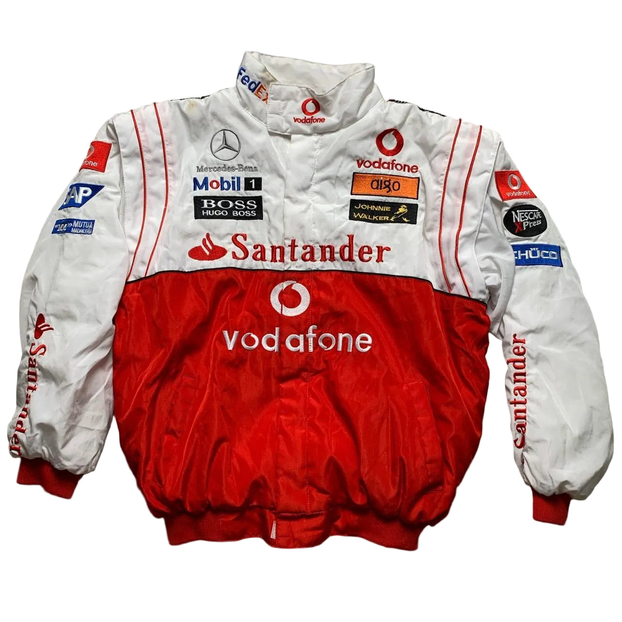 Mercedes Benz Mclaren Vodafone Formula 1 Varsity Baseball Jacket (S)