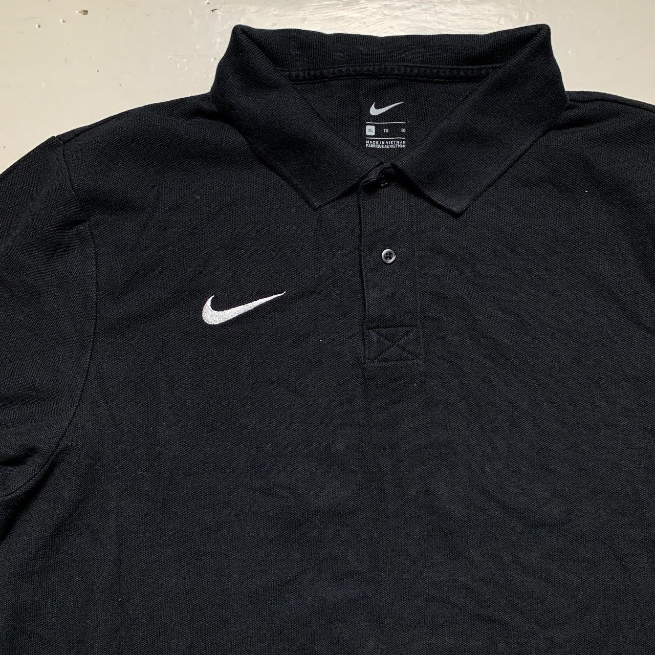 Nike Swoosh Black and White Polo Shirt