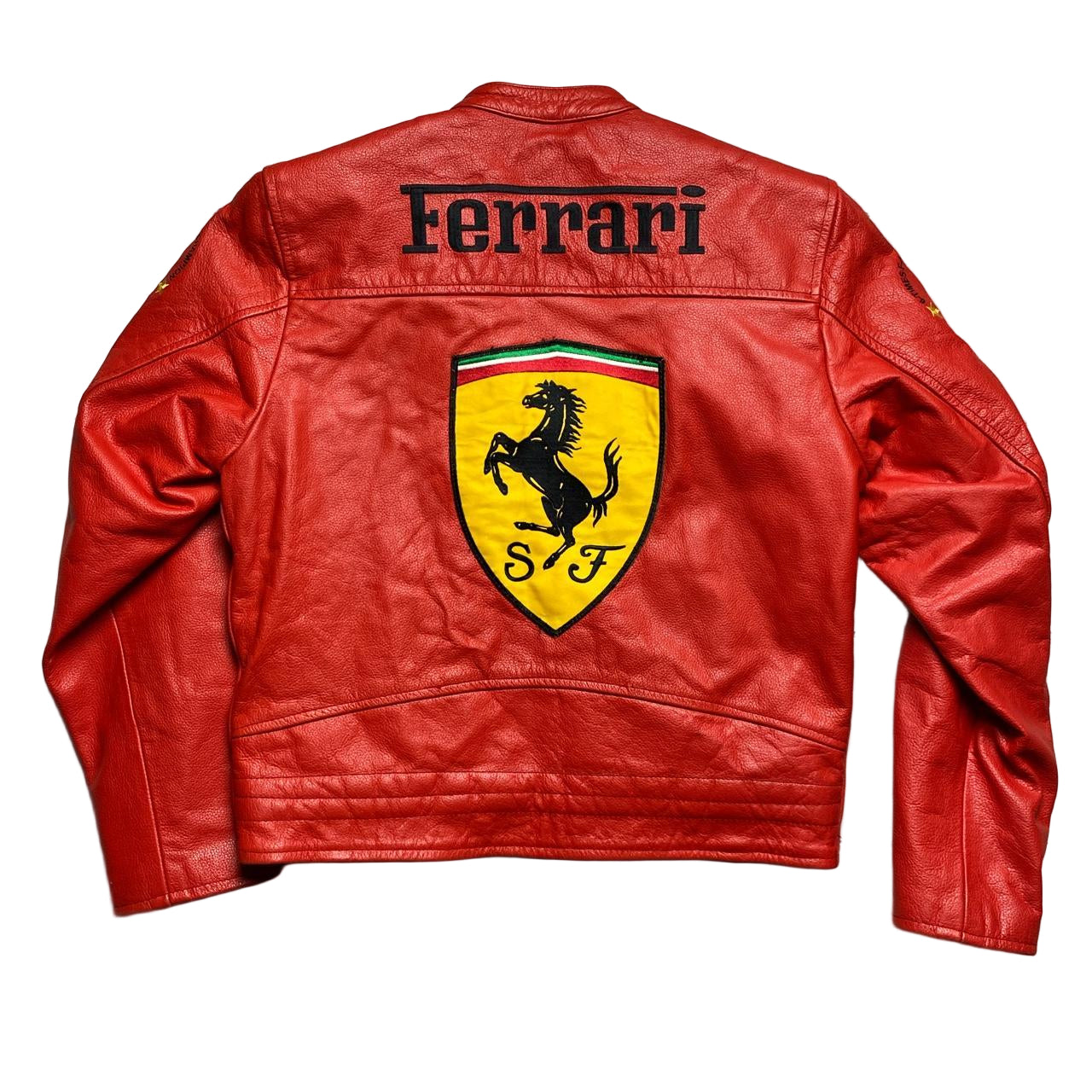 Ferrari Vintage Red Michael Schumacher 2003 Kids Leather Jacket (S)