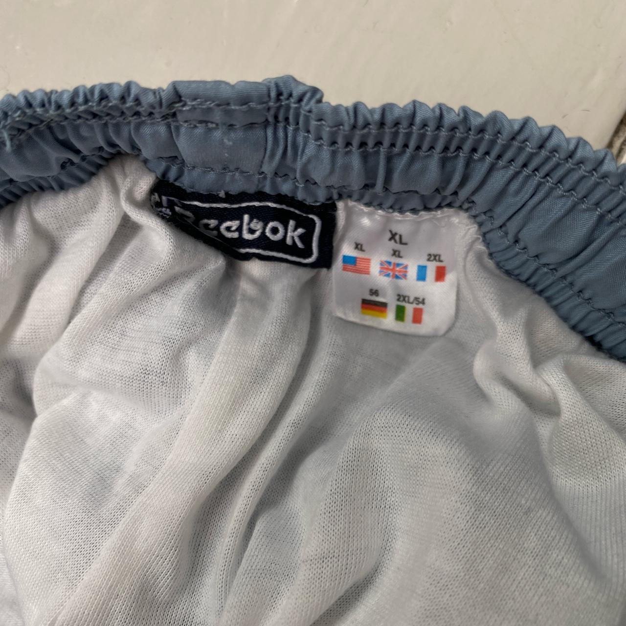 Reebok Shell Track Pant Spellout Blue and Navy Bottoms