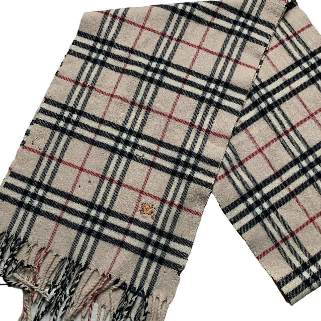 Burberry London 100% Lambwool Vintage Nova Check Scarf