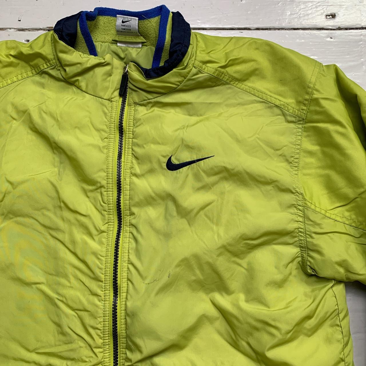 Nike Swoosh and Spellout Vintage 90โs Like Green and Navy Coat